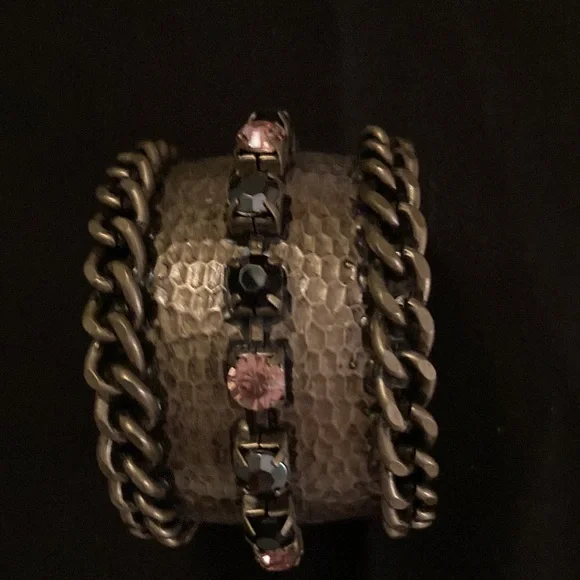 Bronze slip on heavy metal bracelet - Picture 5 of 5